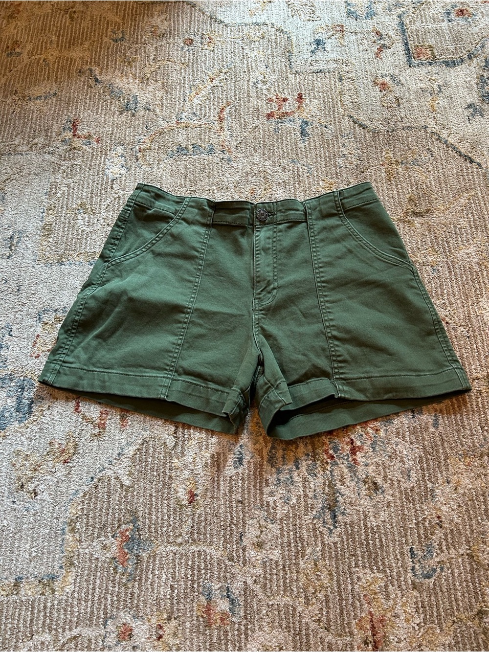 Kut from the Kloth Olive Green Utility Shorts